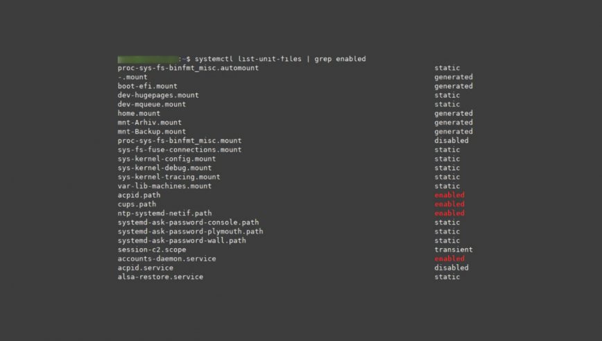 Linux systemctl